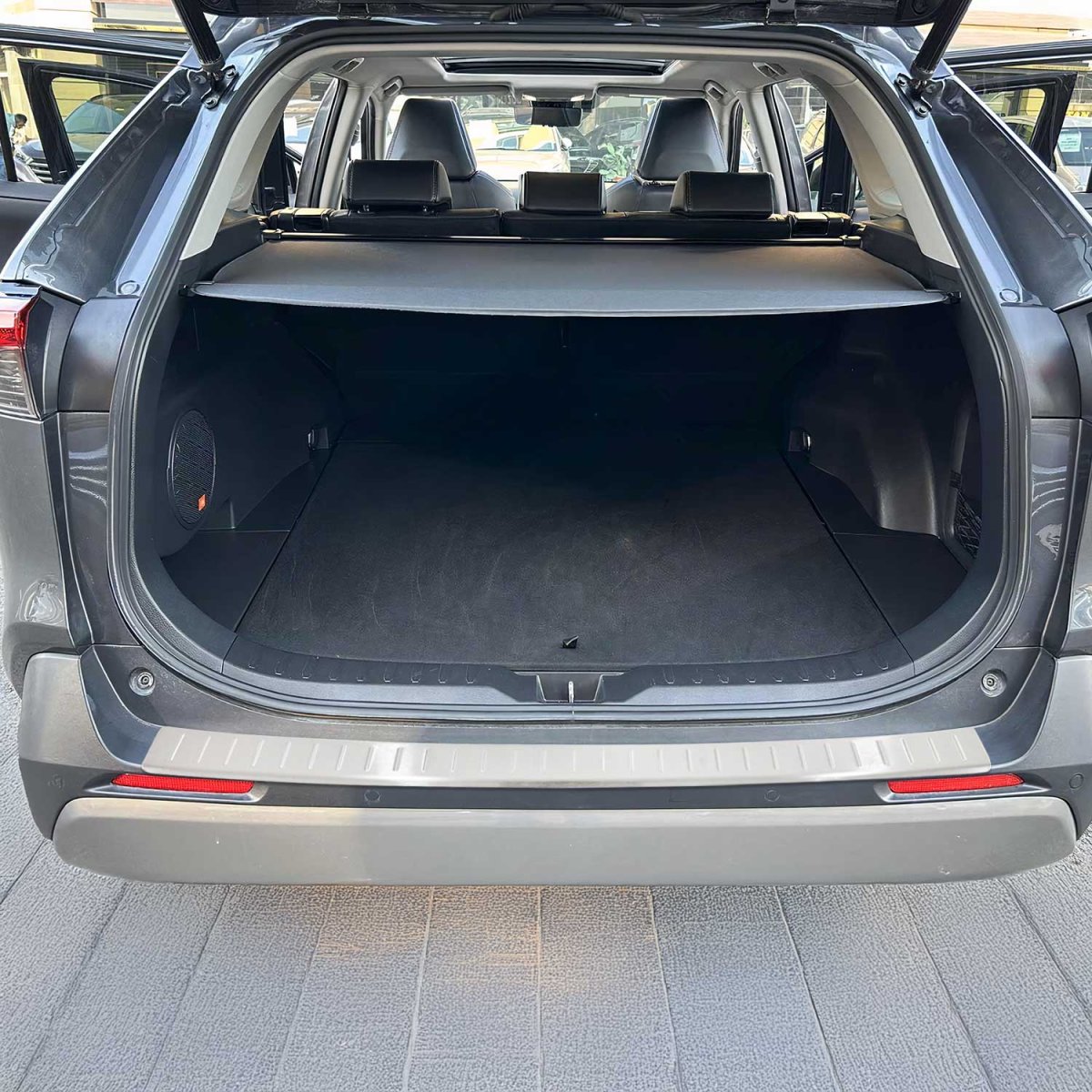 Toyota RAV4 Rear Bumper Sill Cover - Omac - Stainless Steel - Brushed Silver - 2019-2025